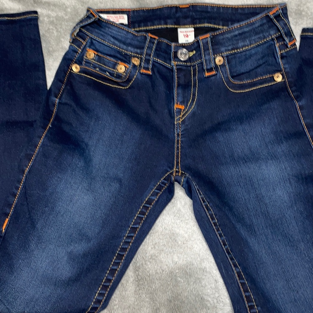 TRUE RELIGION HALLE MID RISE SUPER SKINNY JEAN